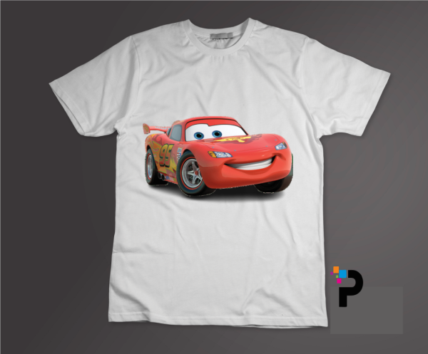 Cartoon Car Character Tshirt Print