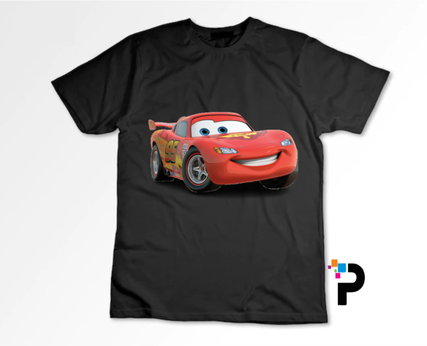 Cartoon Car Character Tshirt Print