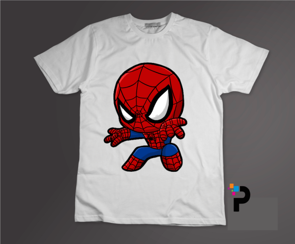Spiderman Cartoon Character Tshirt Print