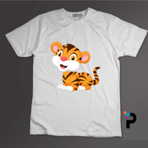 Tiger Cartoon T-Shirt Print