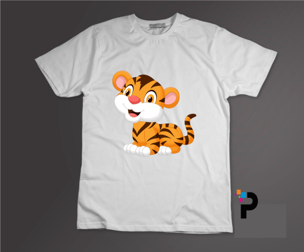 Tiger Cartoon T-Shirt Print