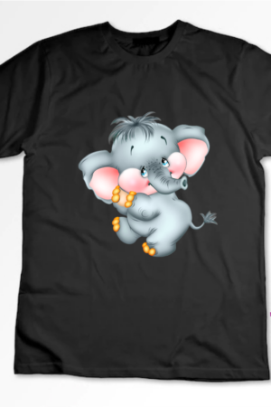 Elephant Cartoon Character Tshirt Print