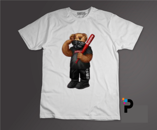 Bear T Shirt Print – Black And White Bear Tshirt Printing