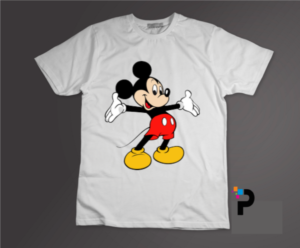 Micky Mouse T Shirt Print – Black And White Tshirt Printing